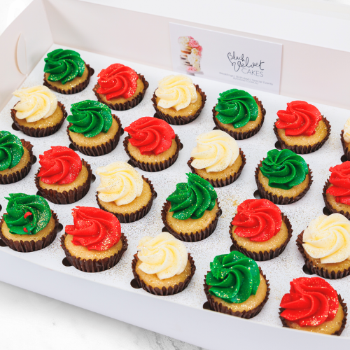 VEGAN Christmas Baubles Mini Cupcakes (24) Sydney