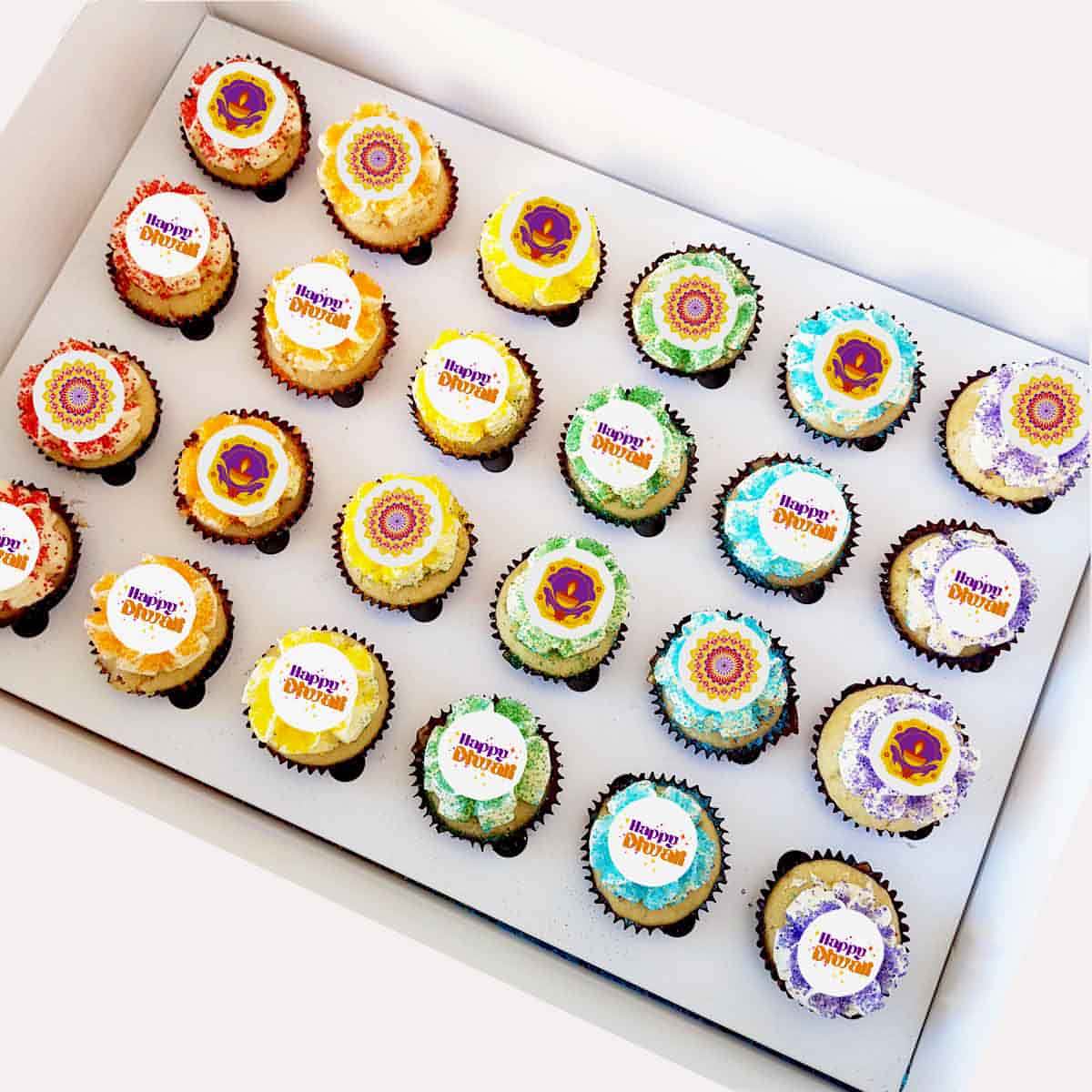 VEGAN Diwali Mini Cupcakes (24) Sydney