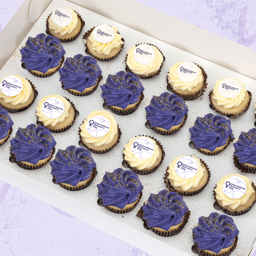 VEGAN International Women's Day Logo Mini Cupcakes (24)-BVSydneyCupcakes