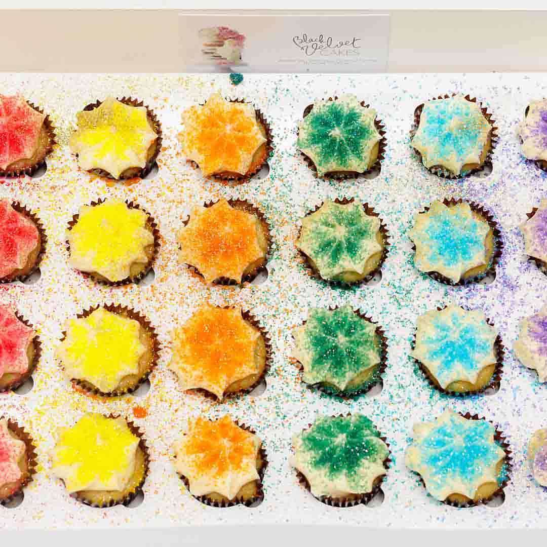 VEGAN Rainbow Block Mini Cupcakes (24) Sydney