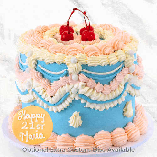 Vintage Gender Reveal Cake-BVSydney