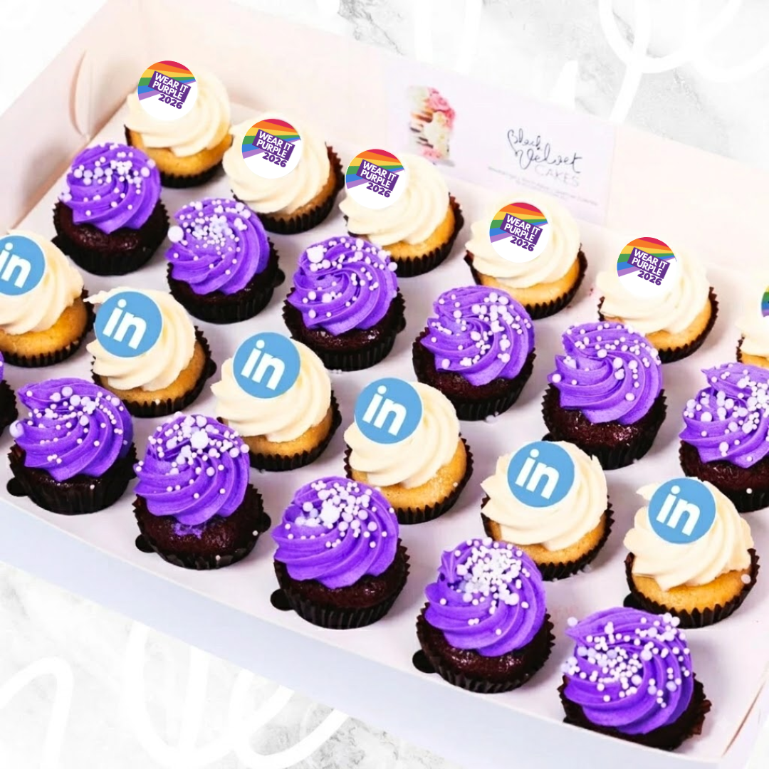 Wear It Purple Featured Corporate Mini Cupcakes (24)-BVSydneyCupcakes
