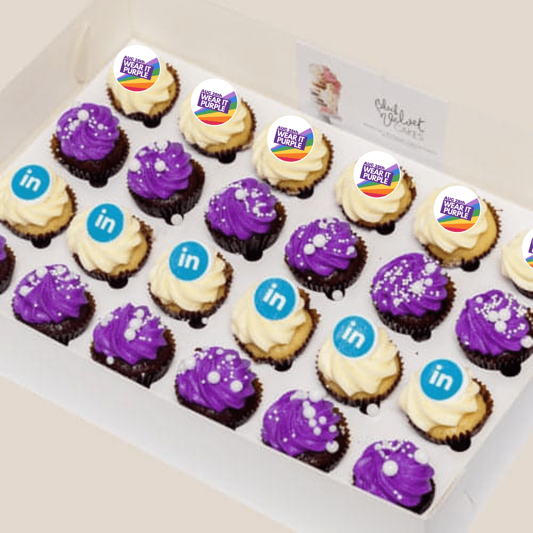 Wear It Purple Featured Corporate Mini Cupcakes (24) Sydney
