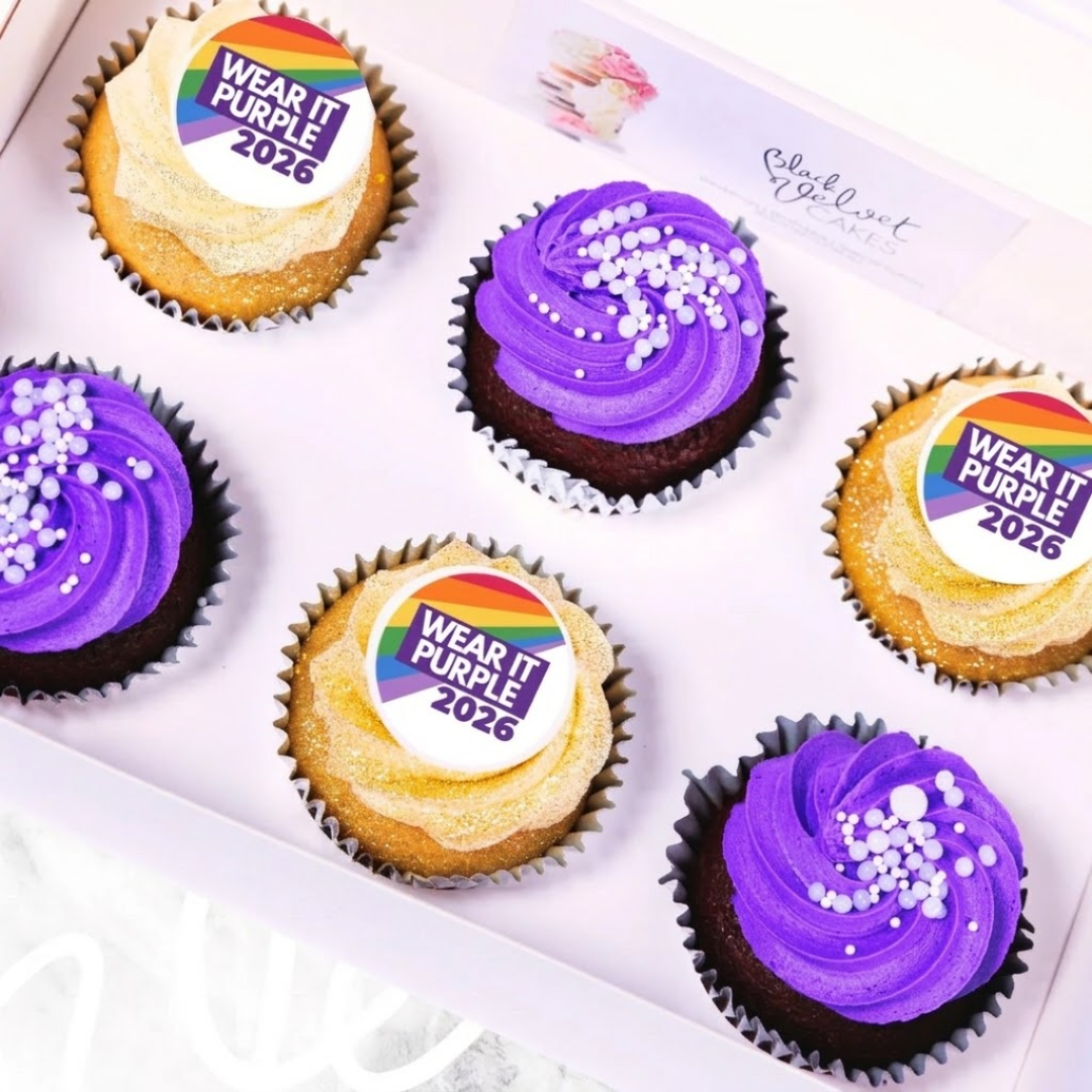 Wear It Purple Wow Designer Cupcakes (6)-BVSydneyCupcakes