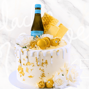 White Prosecco Drip Cake Sydney