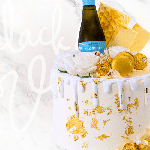 White Prosecco Drip Cake-BVSydney