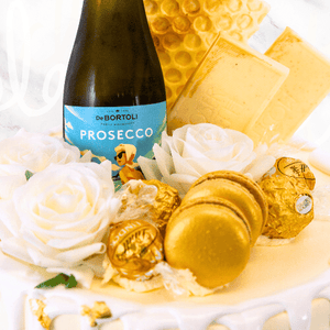 White Prosecco Drip Cake Sydney