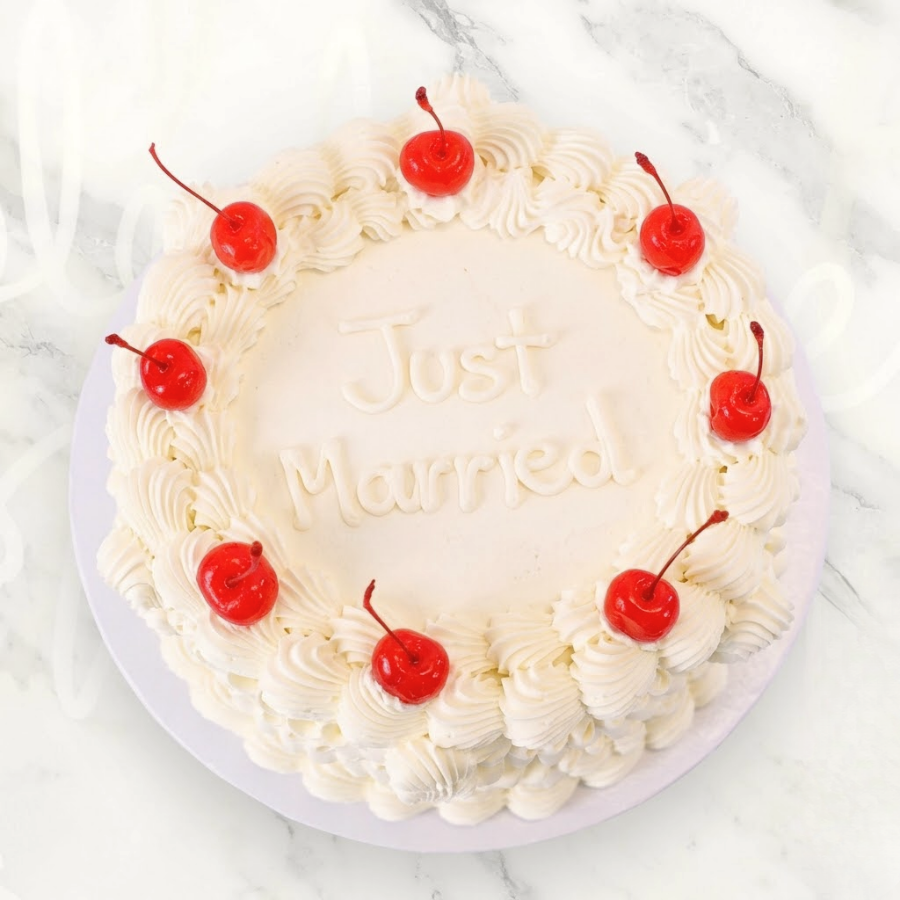 White Vintage Cherries Cake Sydney