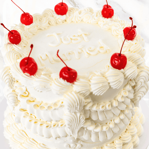 White Vintage Cherries Cake-BVSydney