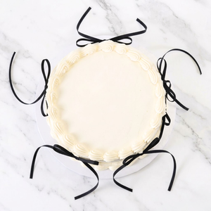 White Vintage Ribbon Cake Sydney