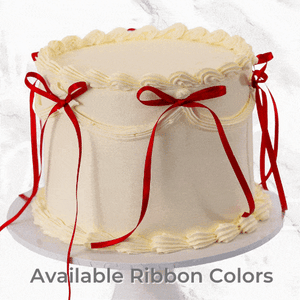 White Vintage Ribbon Cake Sydney