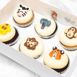 Zoo Animals Designer Cupcakes (6) Sydney