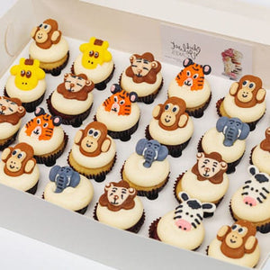 Zoo Animals Kids Mini Cupcakes (24) Sydney